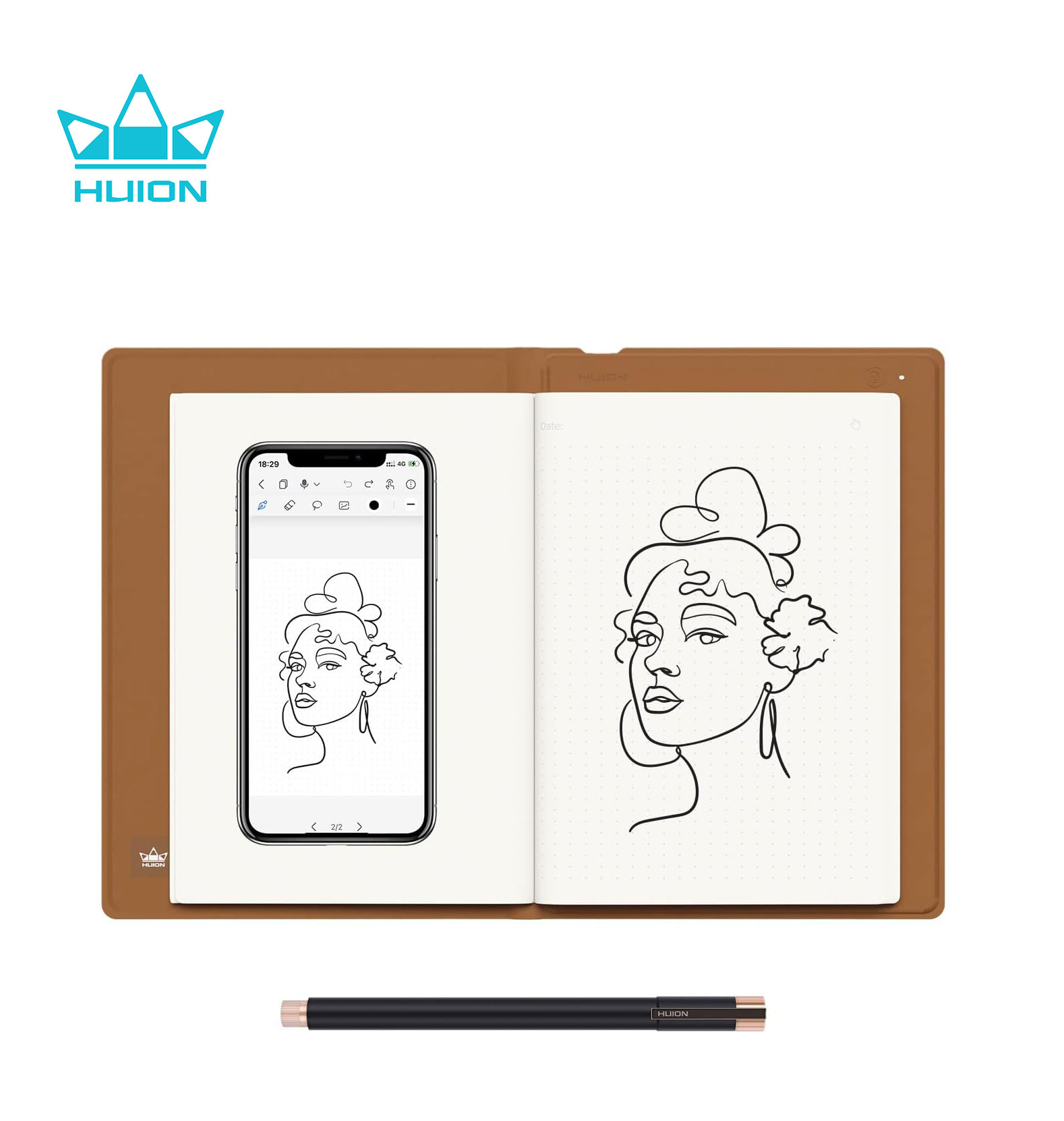 Huion Tablet Accessories - HUION Note 2-in-1 디지털 노트북 그리기