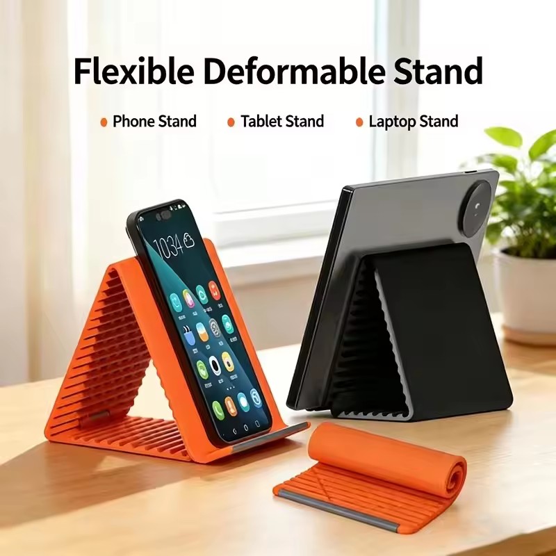Tablet Phone Accessories - 휴대용 실리콘 폰/태블릿/노트북 거치대, 창의적인 접이식