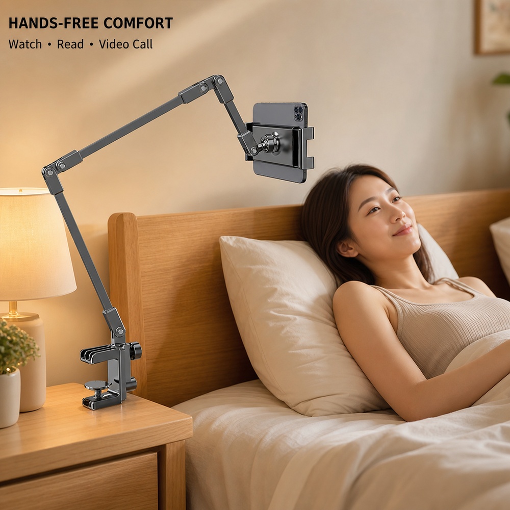 4.7-12.9인치 휴대폰/태블릿용 조절 가능한 침대  - Tablet Phone Accessories 리뷰 및 가격