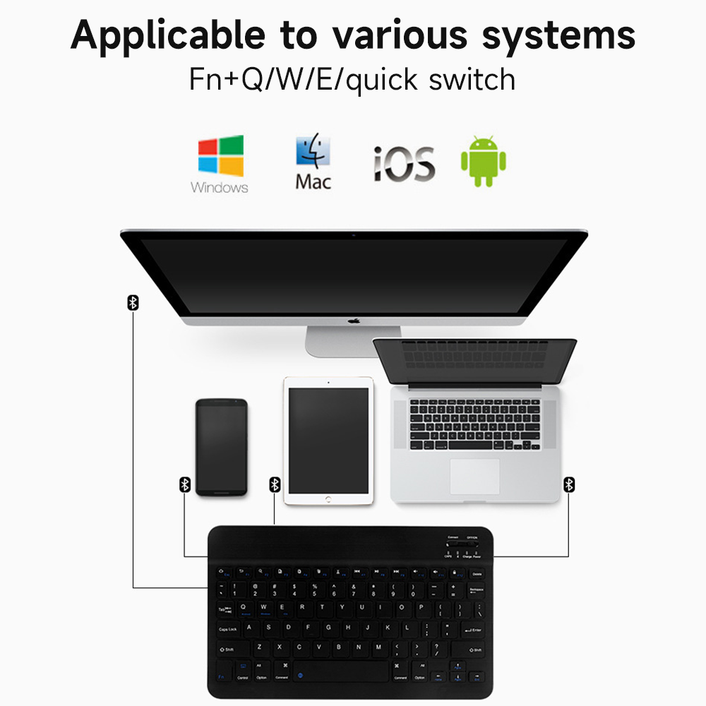블루투스 키보드 IOS 안드로이드 윈도우용 무선 키보드 - Tablet Accessories For Samsung 리뷰 및 가격