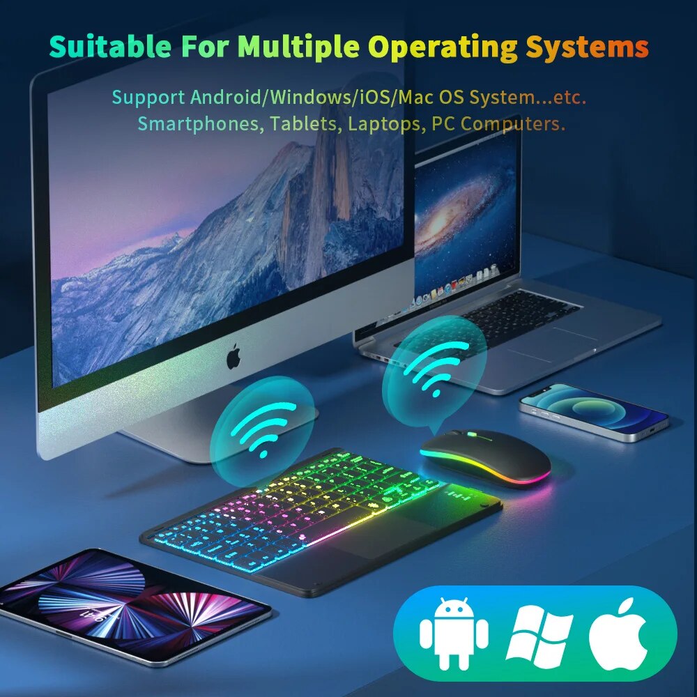 아이패드 키보드 태블릿 폰 블루투스 키보드, 터치패드  - Accessories For Android Tablet 리뷰 및 가격