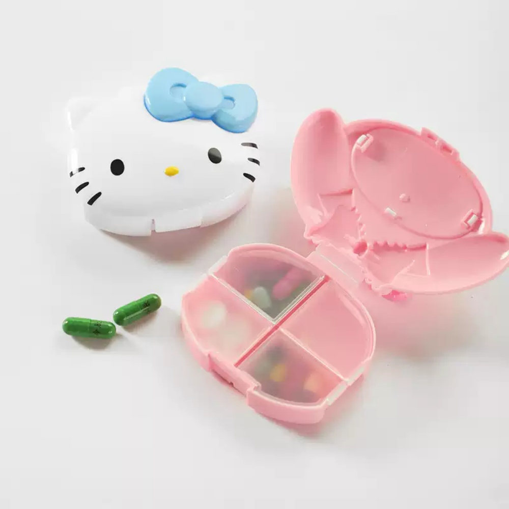 정품 산리오 마이멜로디 4칸 약통 휴대용 여행용 약 보 - Tablet Accessories Case 리뷰 및 가격