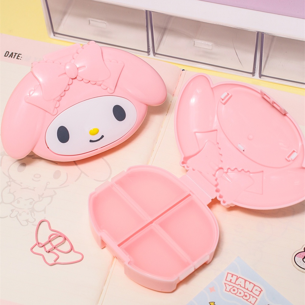 정품 산리오 헬로 키티 마이 멜로디 4 그리드 휴대용  - Tablet Accessories Case 리뷰 및 가격
