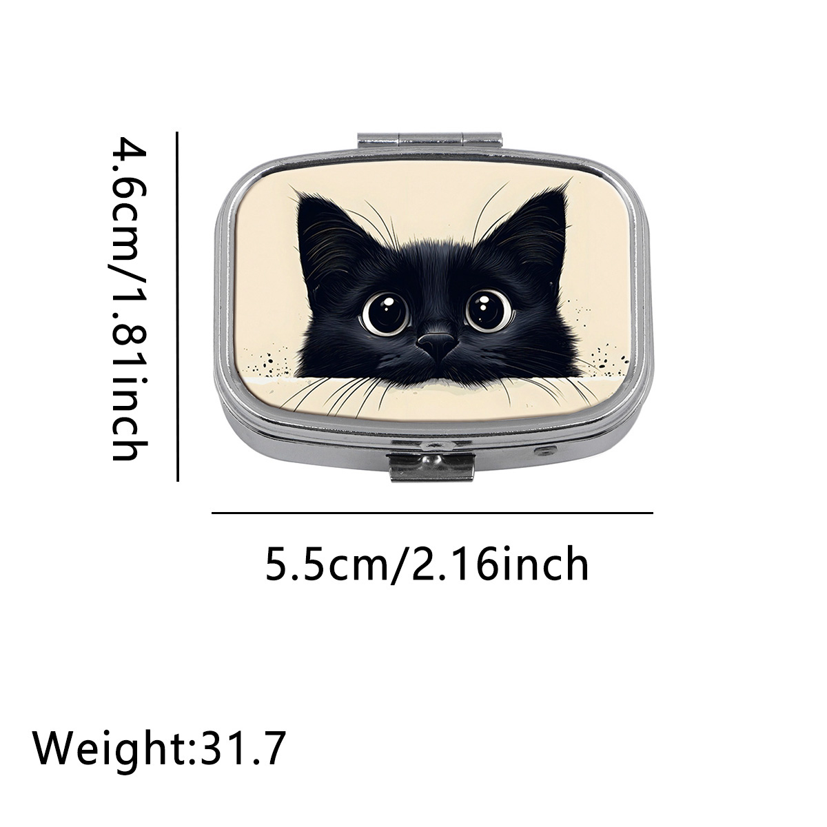 귀여운 검은 고양이 여행 알약 정리함 포켓 휴대용 알약 - Tablet Accessories Case 리뷰 및 가격