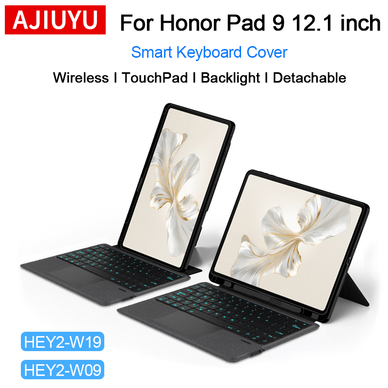 AJIUYU 백라이트 키보드 케이스, 터치 패드 포함, - Honor Tablet Accessories 리뷰 및 가격